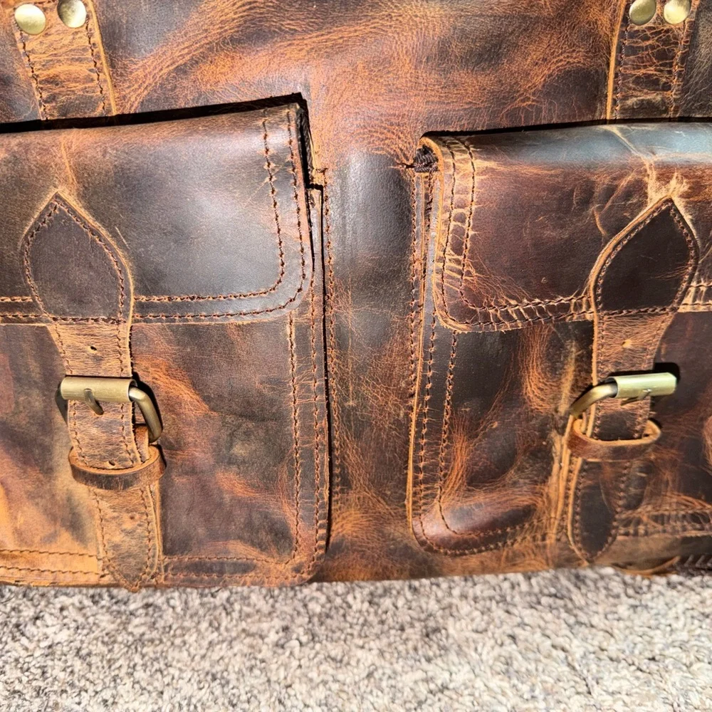 Large Vintage Leather Men's Bag